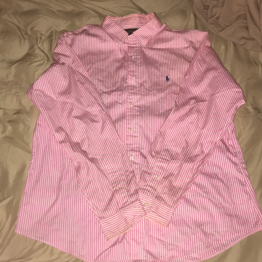 Polo button up long-sleeved shirt